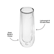 Stemless Flute Glass Set (2) - Smooth Choice J1