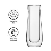 Stemless Flute Glass Set (2) - Smooth Choice J1