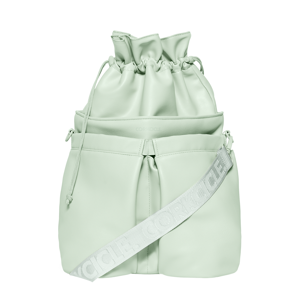 Beverage Bucket Bag - Cozy Camp J9 - Sage Mist - Vegan Leather