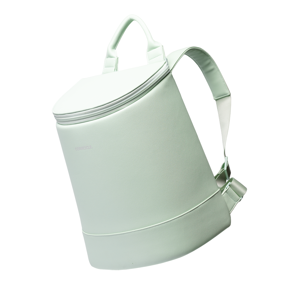 Eola Bucket Cooler Bag - Leisure Getaway U4 - Sage Mist - Vegan Leather