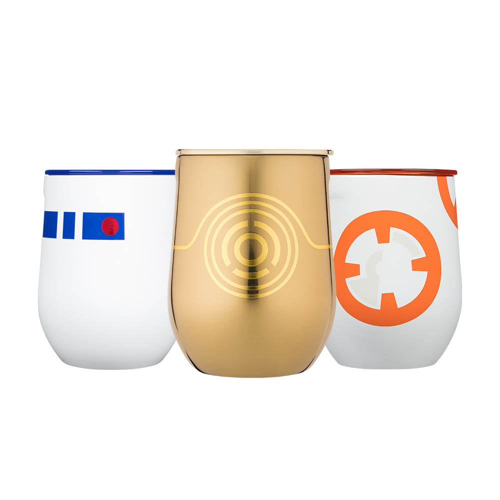 Star Wars TM Droids Stemless Set (3) - Smooth Beverage I8 - Stemless Cup Set 12oz / Droids